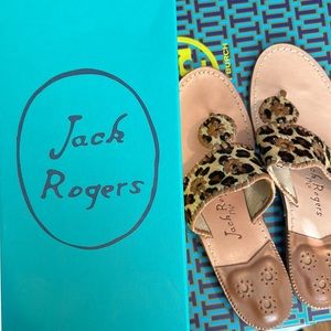 Safari Haircalf Leopard Jack Rogers SIZE 10. WORN ONCE